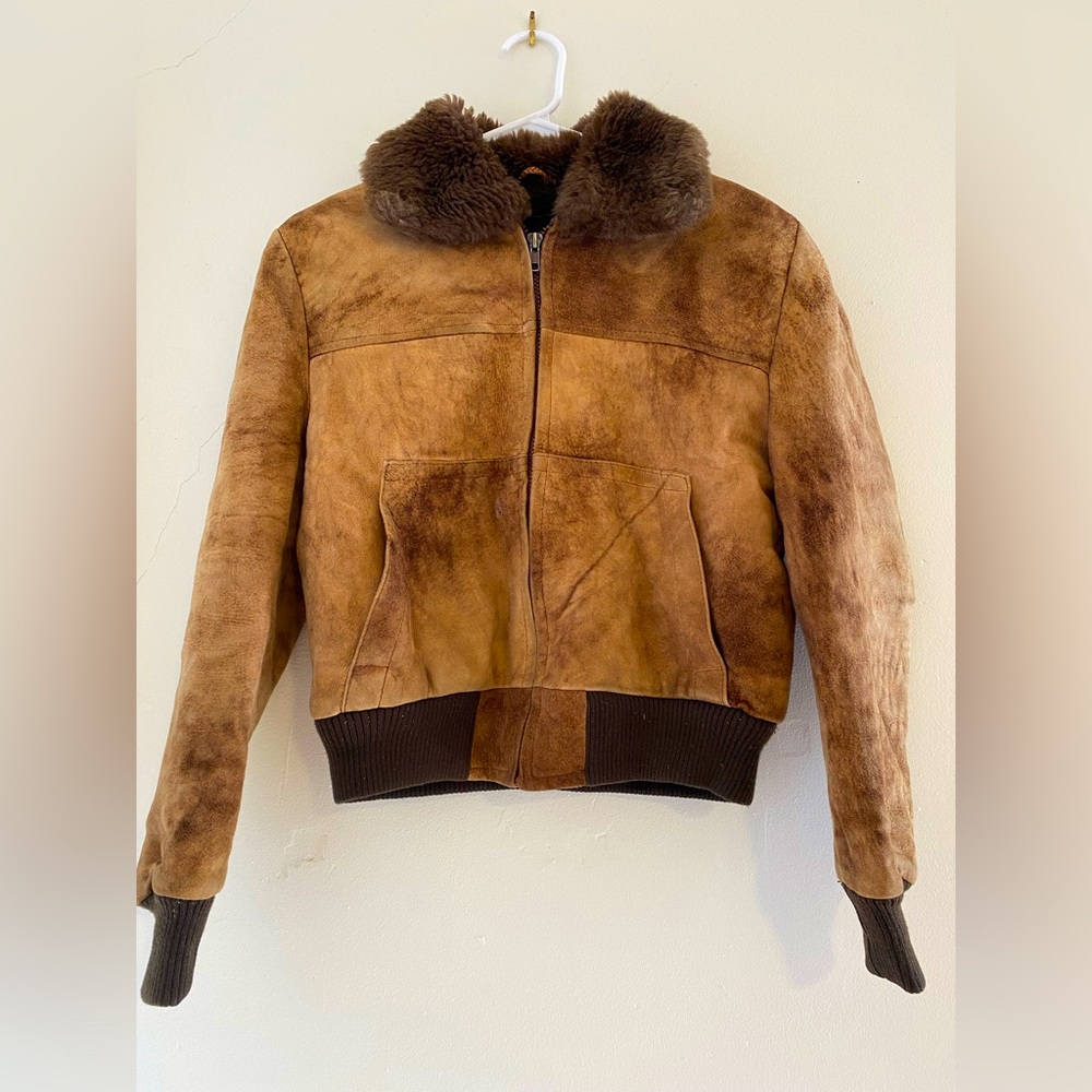 Vintage leather and suede jacket